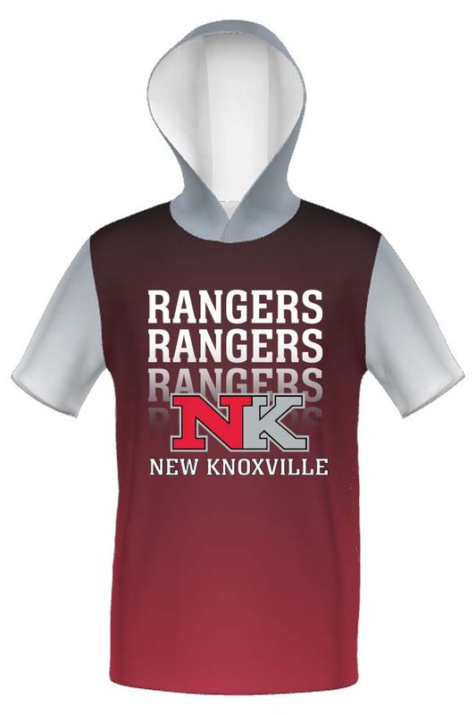 NK _ Cotton Touch Short Sleeve Hoodie _ Sublimated Grey Sleeves
