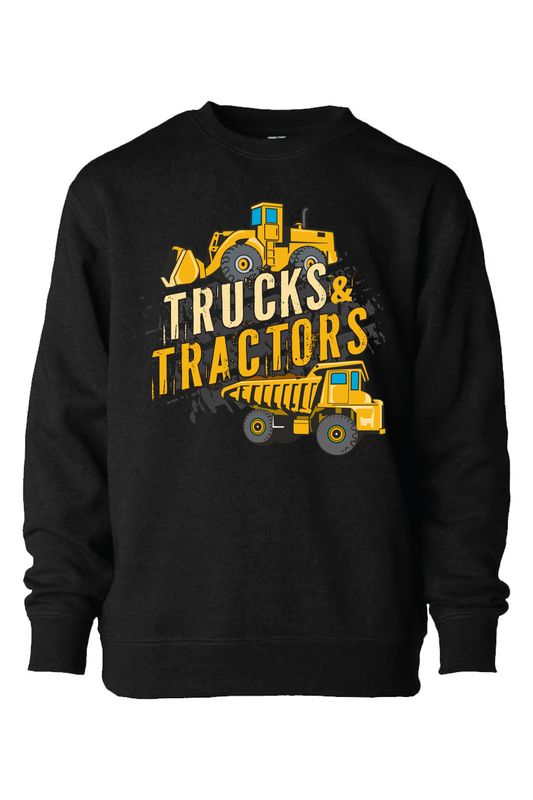 Independent Trading Co. - Toddler Lightweight Special Blend Crewneck Sweatshirt - PRM10TSBC _ Trucks and Tractors
