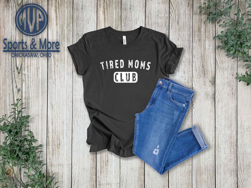TMS _ BELLA+CANVAS ® Unisex Heather CVC Short Sleeve Tee _ Tired Mom&#39;s Club