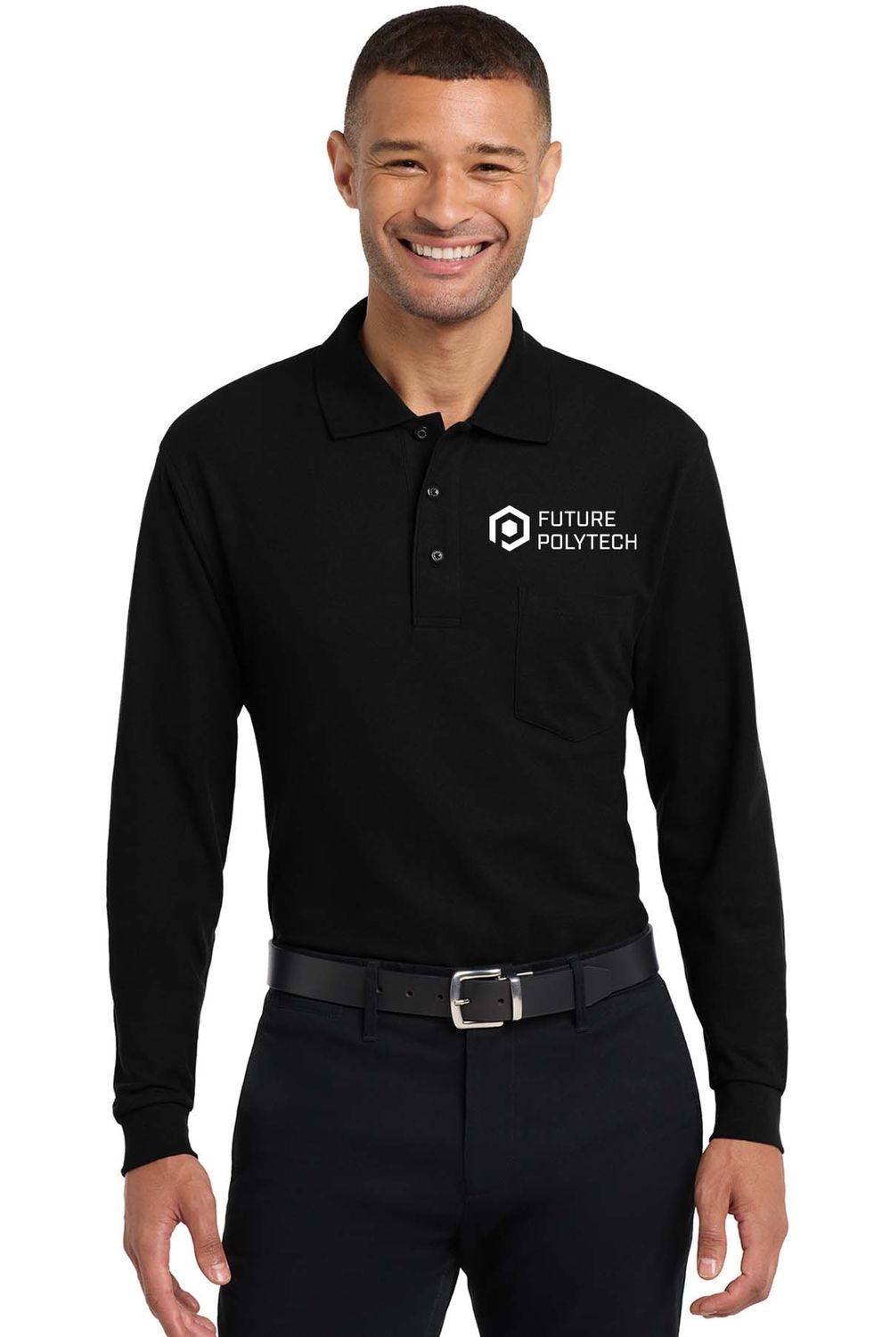 Port Authority® Long Sleeve Silk Touch Polo with Pocket.