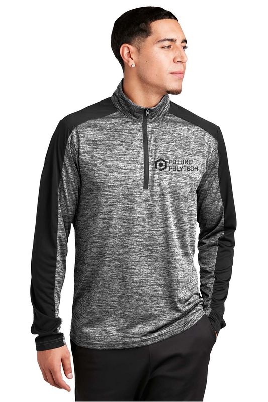 Sport-Tek® PosiCharge® Electric Heather Color block 1/4-Zip Pullover. ST397
