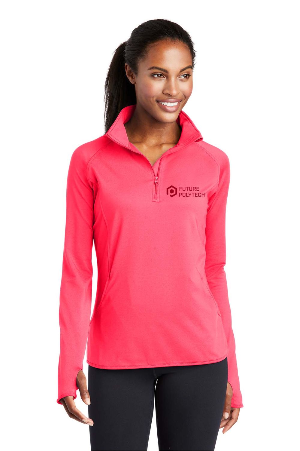 Sport-Tek® Women&#39;s Sport-Wick® Stretch 1/4-Zip Pullover. LST850