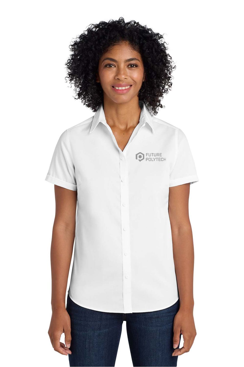 Port Authority® Women&#39;s Short Sleeve SuperPro Twill Shirt. L664