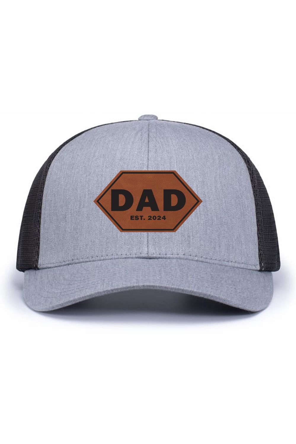 Trucker Flex fit Snapback Cap _ DAD Leather Patch