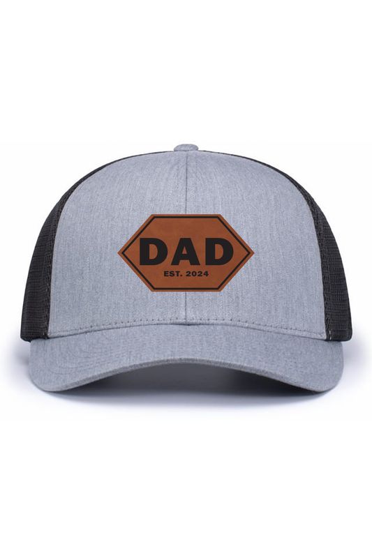 Trucker Flex fit Snapback Cap _ DAD Leather Patch