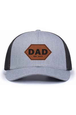 Trucker Flex fit Snapback Cap _ DAD Leather Patch