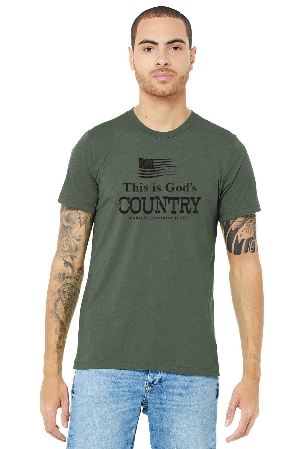 Maria Stein Country Fest _ BELLA+CANVAS ® Unisex Triblend Short Sleeve Tee _ God&#39;s Country