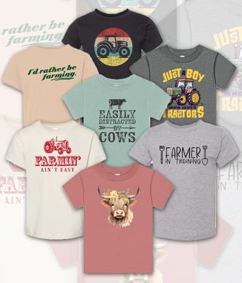 YOUTH Farm Life Designs_ BELLA+CANVAS® Youth Short Sleeve Tee