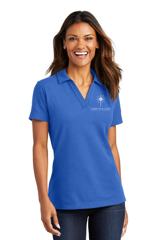 Port Authority Women&#39;s C-FREE Cotton Blend Pique Polo _ Christ Our Light
