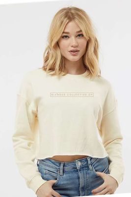 Embroidered _ Independent Trading Co. - Women&#39;s Lightweight Crop Crewneck Sweatshirt