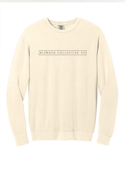 Embroidered _ Garment-Dyed Lightweight Fleece Crewneck Sweatshirt