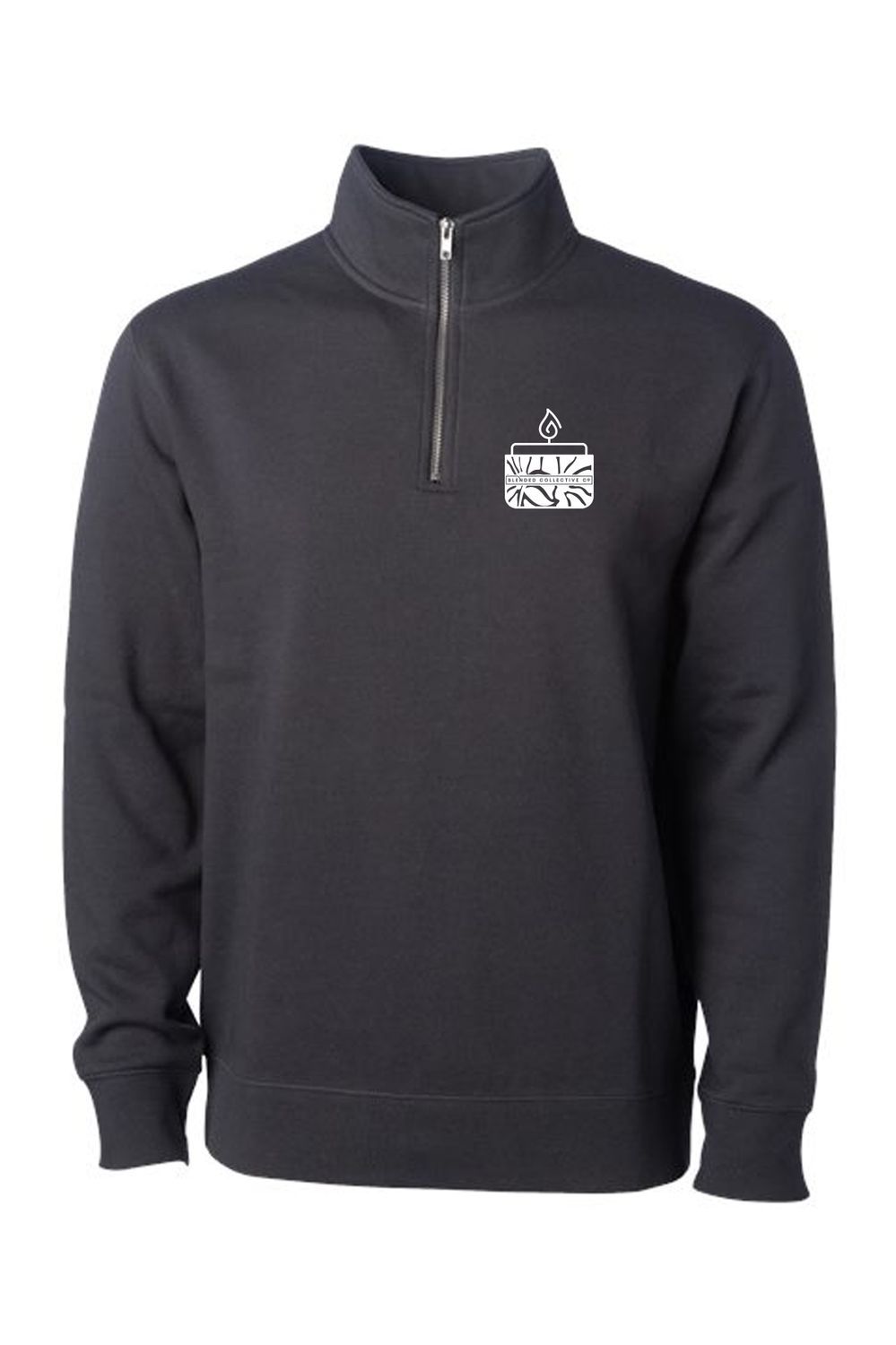 Floral Candle _ Midweight Quarter-Zip Pullover - SS4600QZ