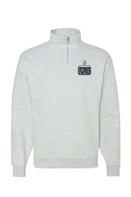Floral Candle _ Nublend® Cadet Collar Quarter-Zip Sweatshirt - 995MR