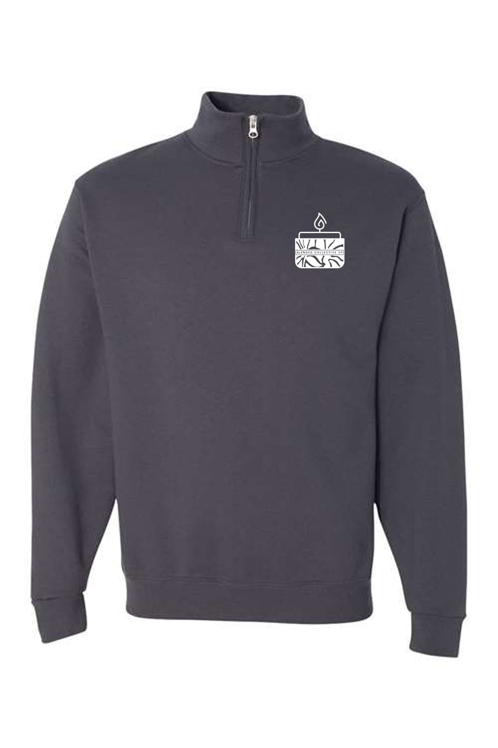 Floral Candle _ Nublend® Cadet Collar Quarter-Zip Sweatshirt - 995MR