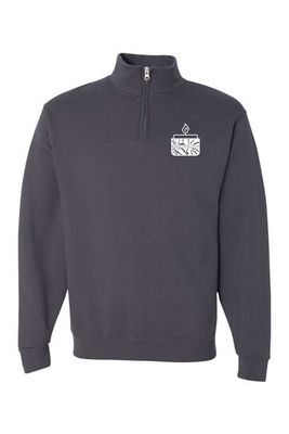 Floral Candle _ Nublend® Cadet Collar Quarter-Zip Sweatshirt - 995MR