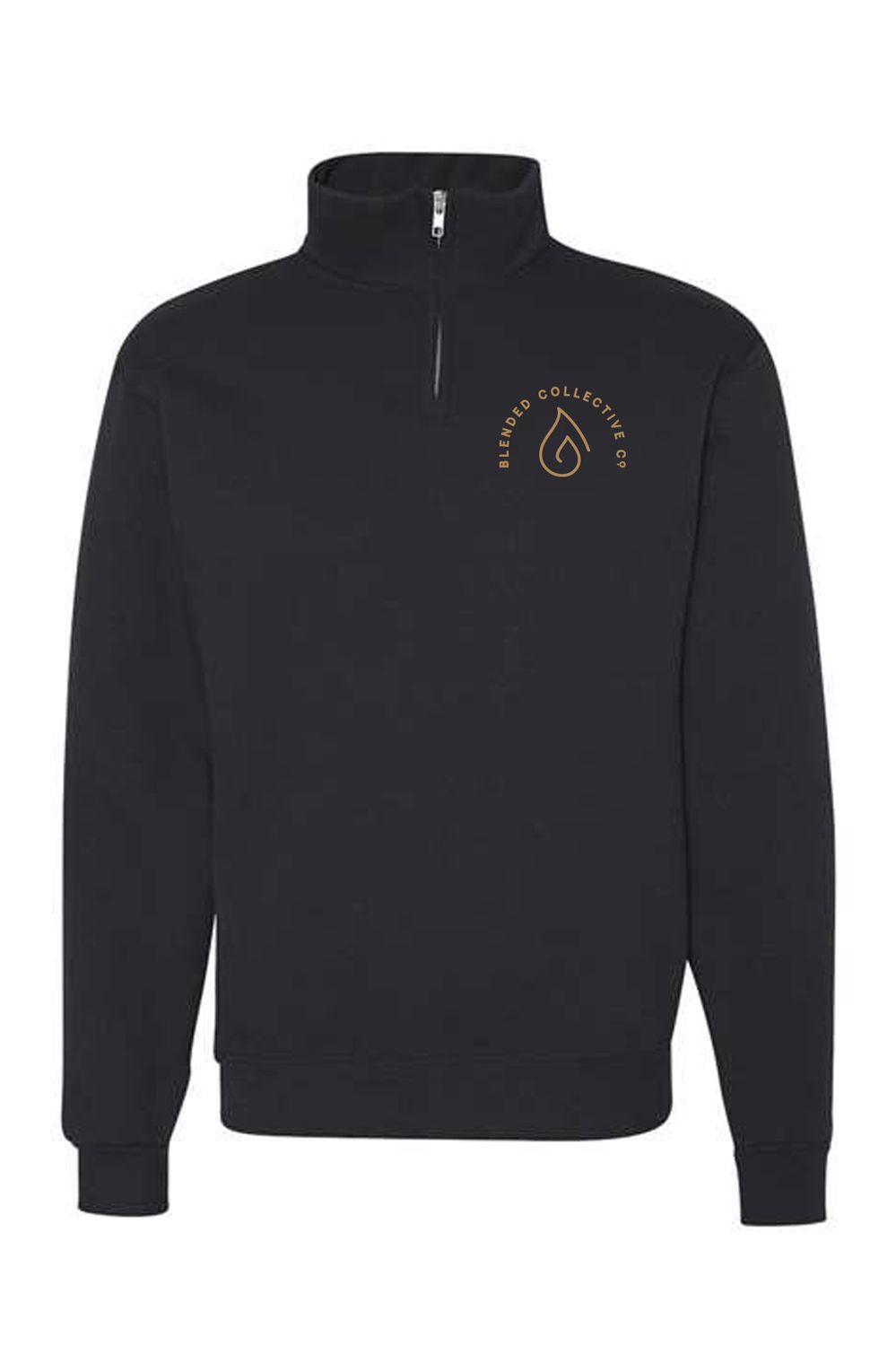 Arched Left Chest _ Nublend® Cadet Collar Quarter-Zip Sweatshirt - 995MR
