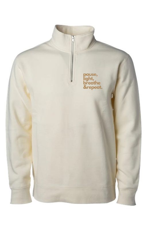 Pause Light Breathe Left Chest _ Midweight Quarter-Zip Pullover - SS4600QZ