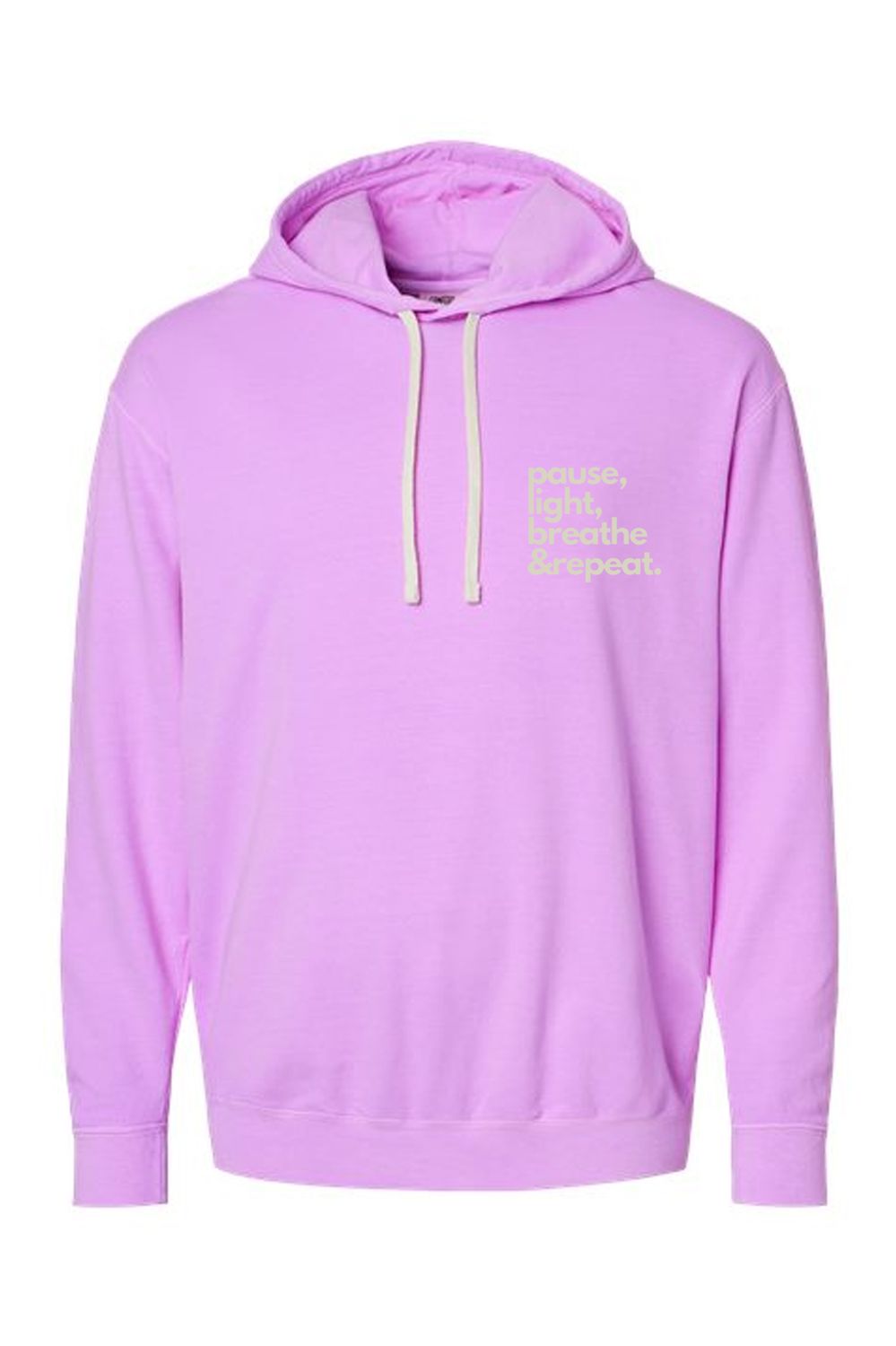 Pause Light Breathe Left Chest _ Garment-Dyed Lightweight Fleece Hooded Sweatshirt - 1467