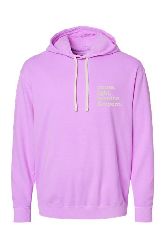 Pause Light Breathe Left Chest _ Garment-Dyed Lightweight Fleece Hooded Sweatshirt - 1467
