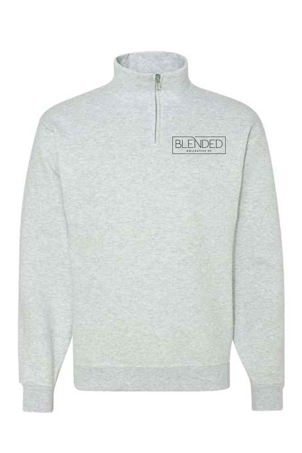 Box Left Chest _ Nublend® Cadet Collar Quarter-Zip Sweatshirt - 995MR