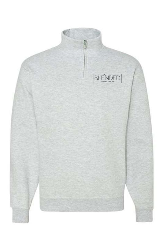Box Left Chest _ Nublend® Cadet Collar Quarter-Zip Sweatshirt - 995MR