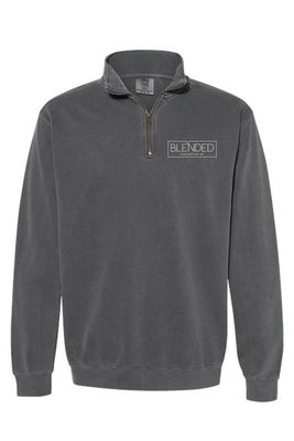 Box Left Chest _ Garment-Dyed Quarter Zip Sweatshirt - 1580
