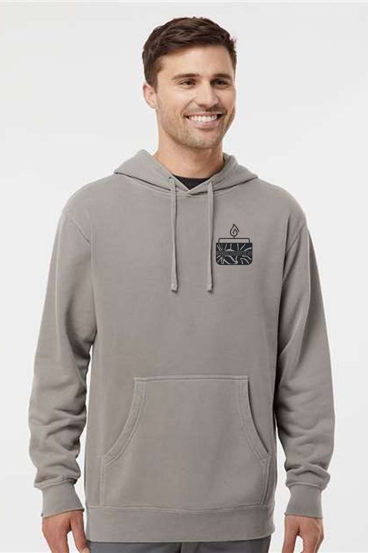 Floral Candle _ Midweight Pigment-Dyed Hooded Sweatshirt - PRM4500