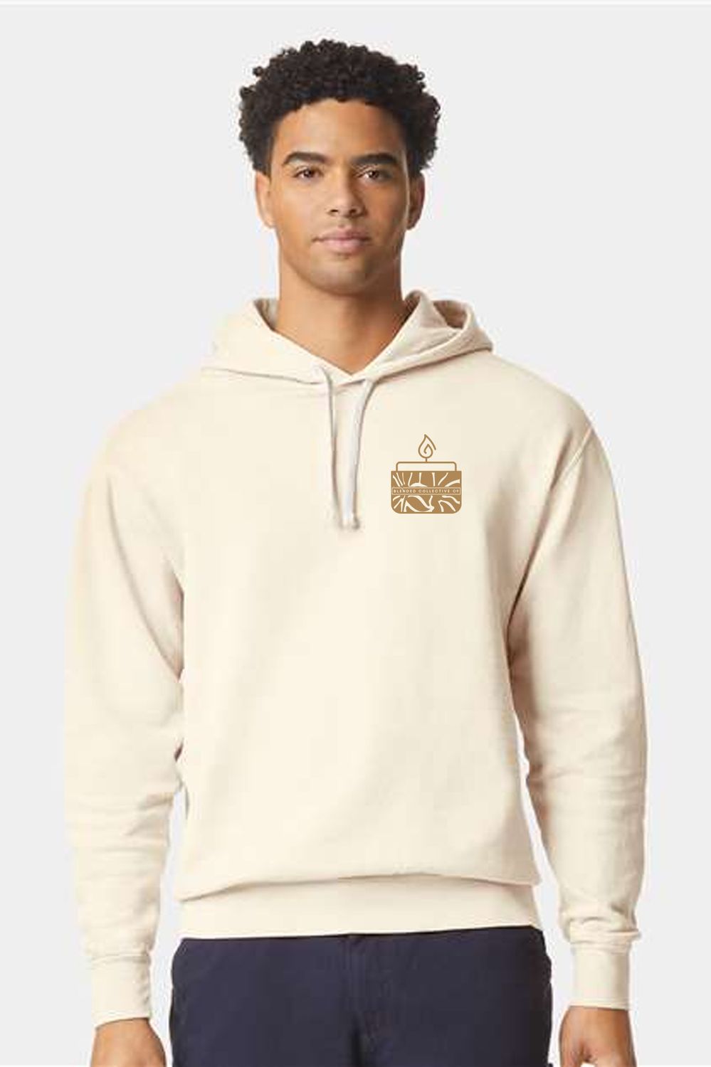 Floral Candle _ Garment-Dyed Lightweight Fleece Hooded Sweatshirt - 1467