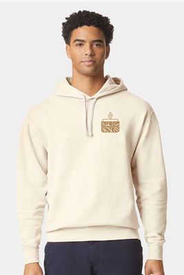 Floral Candle _ Garment-Dyed Lightweight Fleece Hooded Sweatshirt - 1467