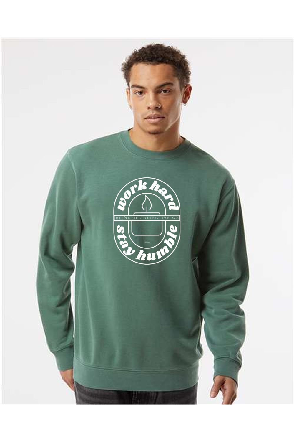 Midweight Pigment-Dyed Crewneck Sweatshirt - PRM3500 _ WHSH