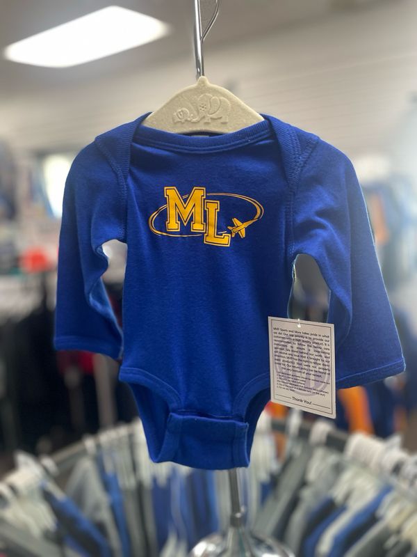 Rabbit Skins Infant Long Sleeve Baby Rib Bodysuit 4411 Royal NB - Flyer Tail