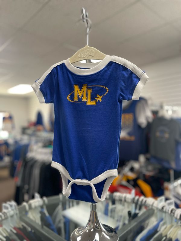 Rabbit Skins Infant Retro Ringer Fine Jersey Bodysuit 4432 Royal/ White 6M