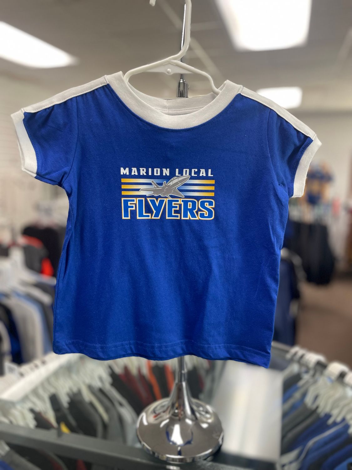Rabbit Skins Toddler Retro Ringer Fine Jersey Tee 3032 Royal/ White 2 -2