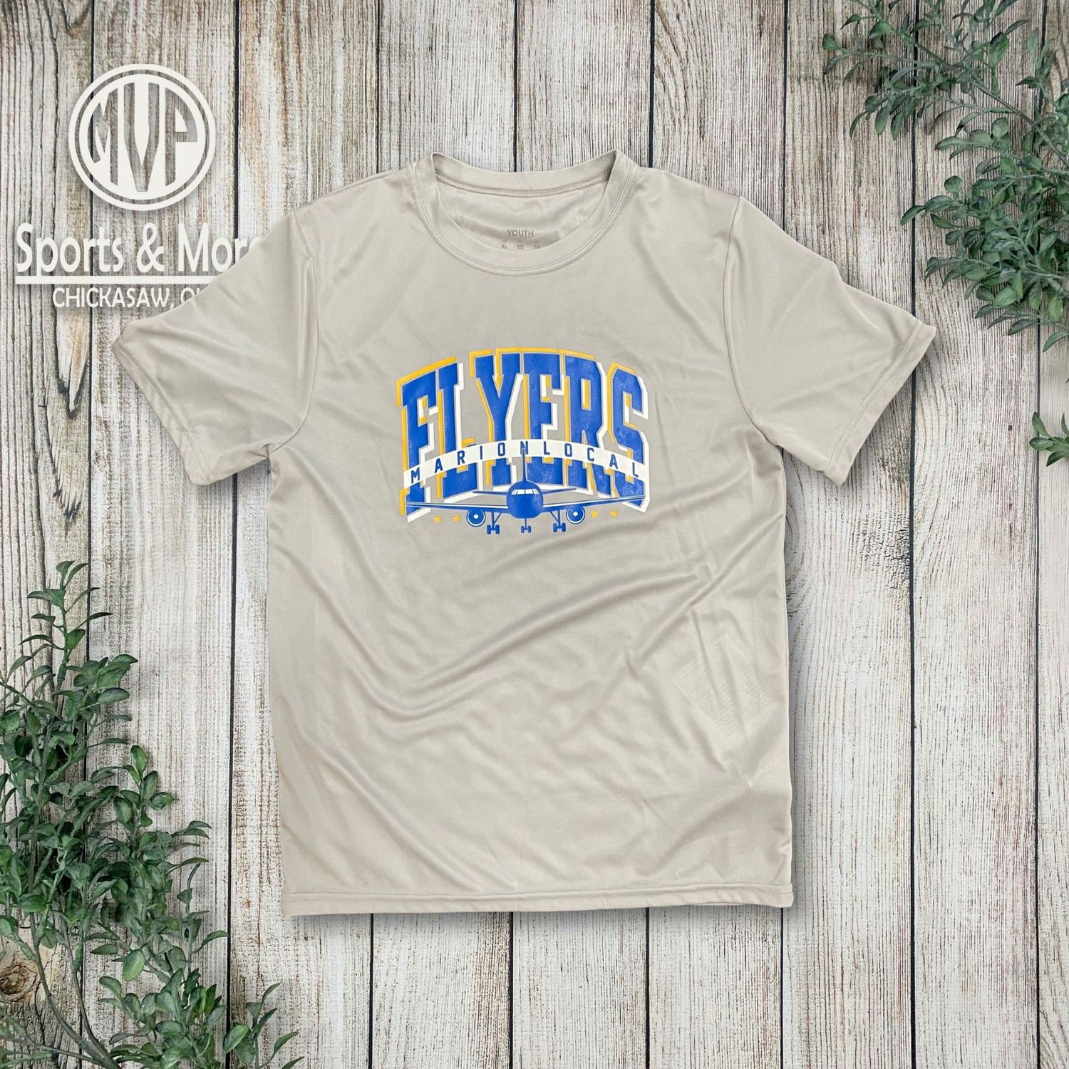 Youth NexGen Wicking Tee - Silver - Eagle Design - 791