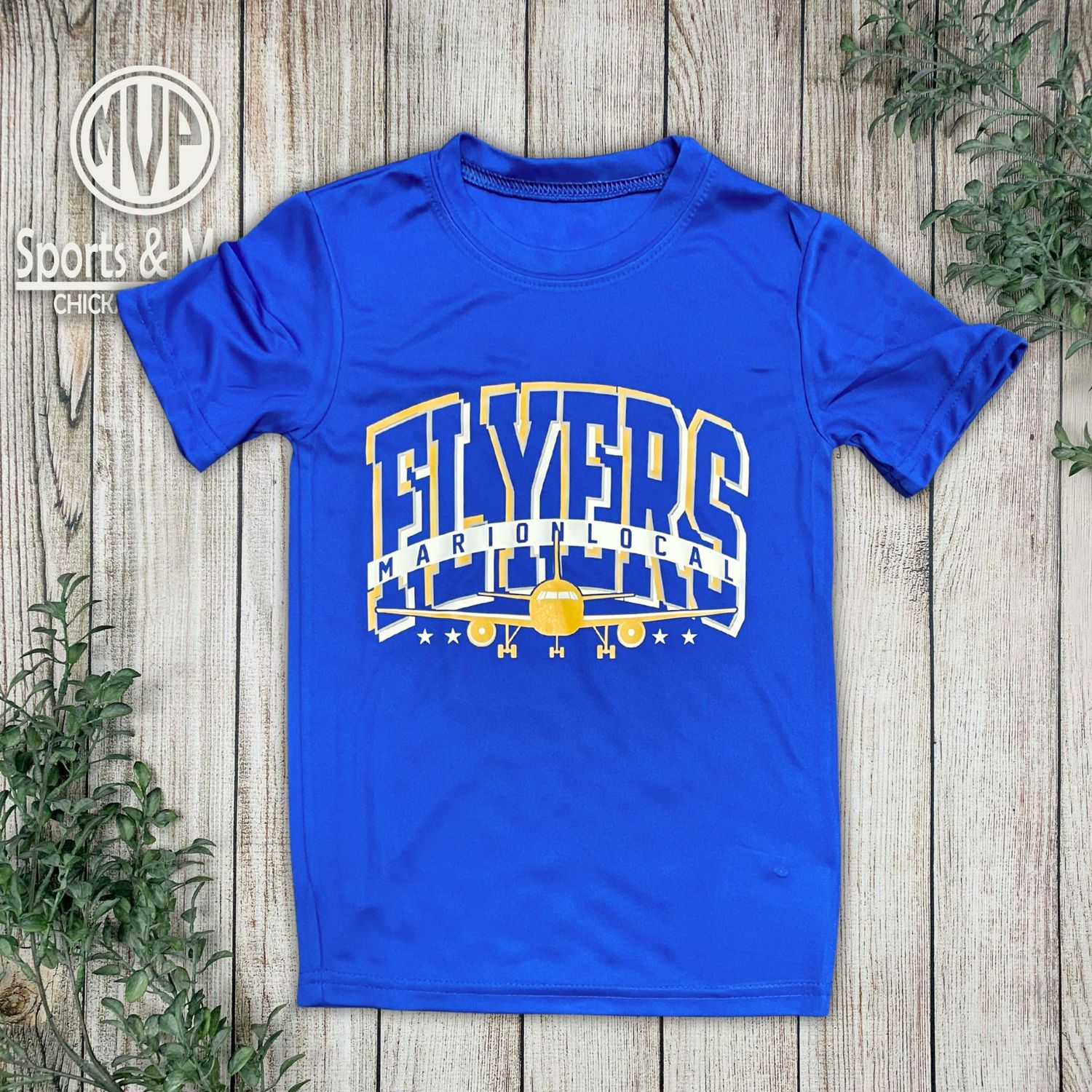 Youth NexGen Wicking Tee - Royal - Eagle Design - 791
