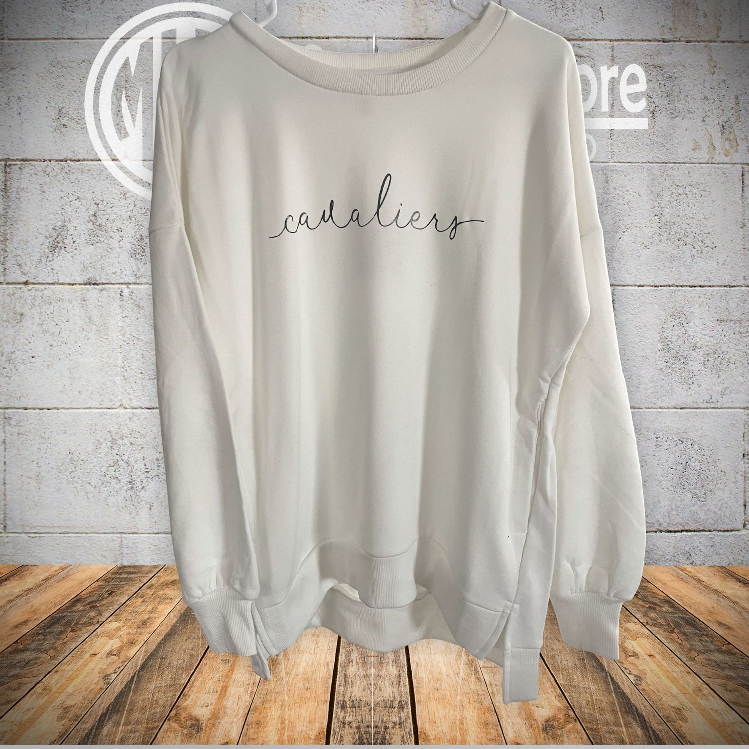 Pennant Drop tail Crewneck -  Wayfar Script Foil -5438 - CW
