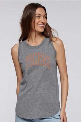 Women's Relaxed Fine Jersey Tank - Thin Arch - Tigers - 3592