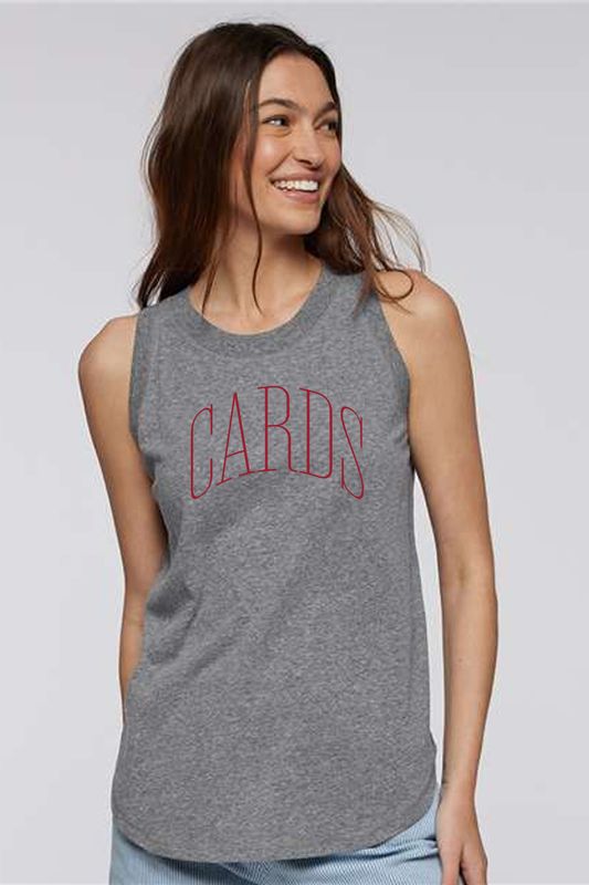 Women&#39;s Relaxed Fine Jersey Tank - Thin Arch - Cards - 3592