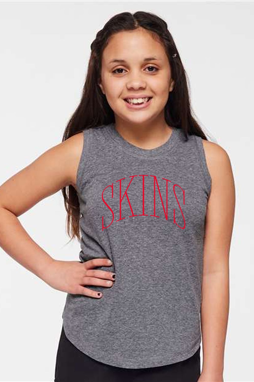 Girls&#39; Relaxed Fine Jersey Tank - THIN ARCH - Skins- 2692