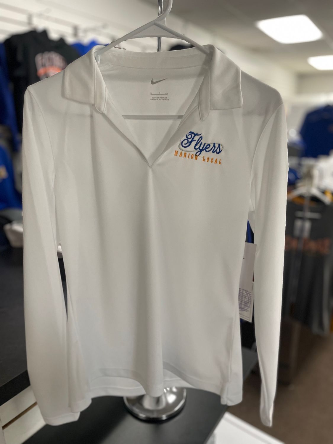 Nike Ladies Dri-FIT Micro Pique 2.0 Long Sleeve Polo NKDC2105 White S