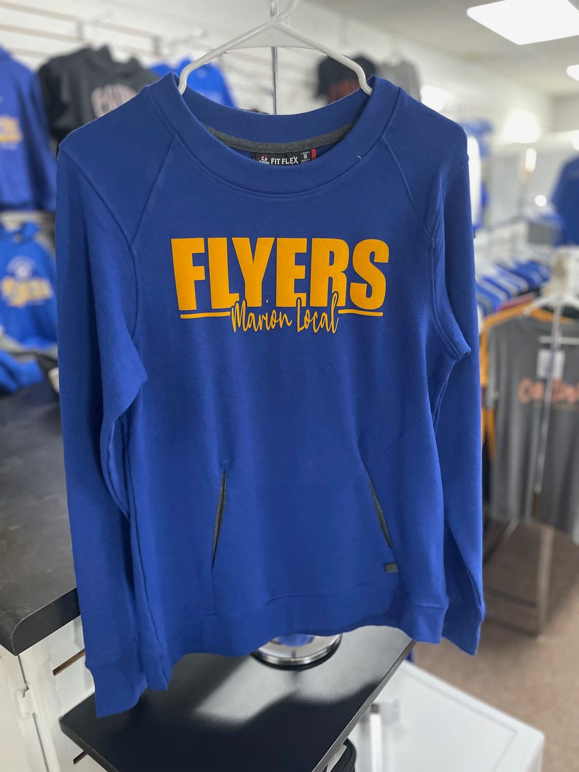 Badger Sport Fitflex French Terry Women&#39;s Crew 104100 Royal XL