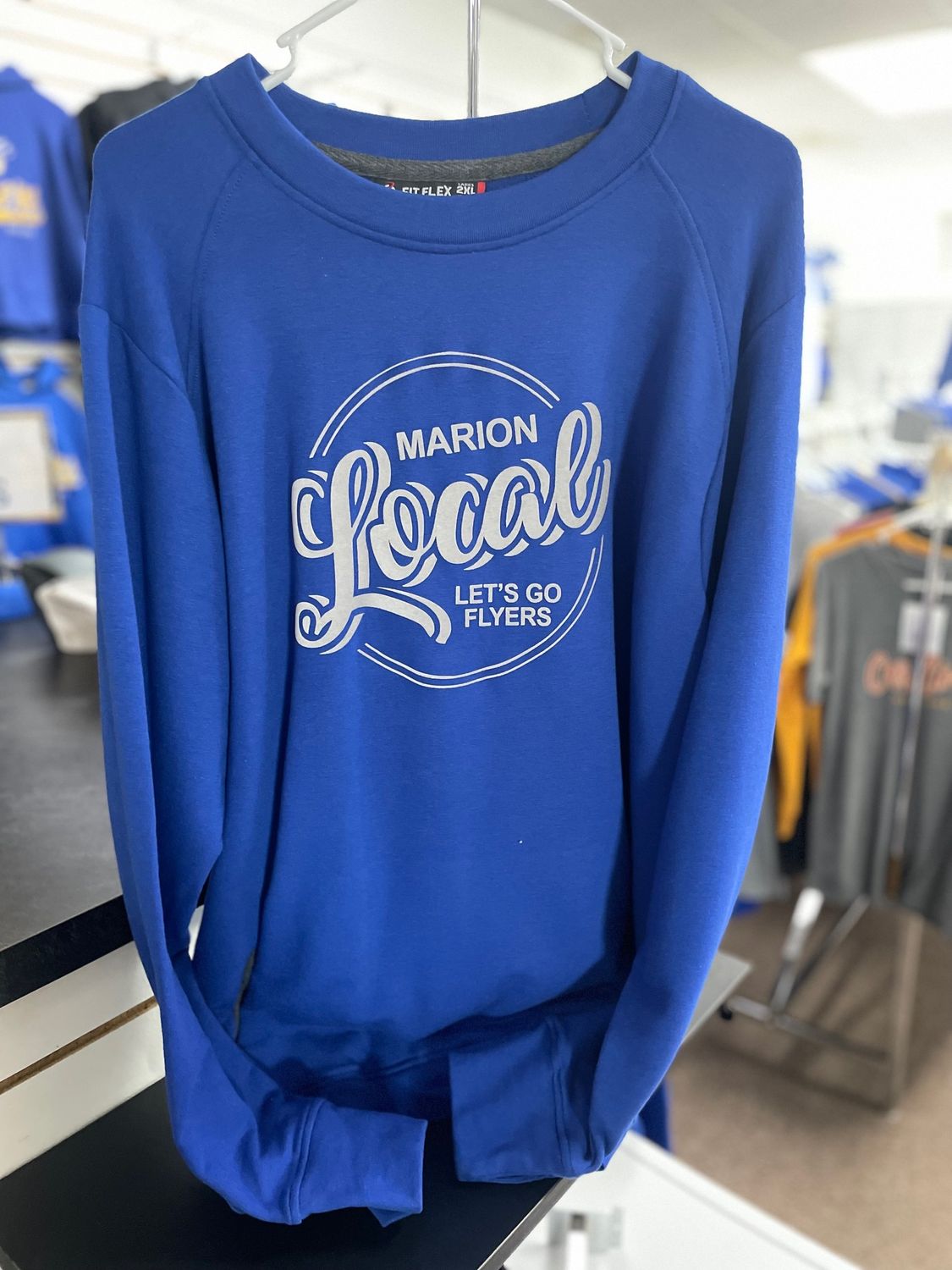Badger Sport Fitflex French Terry Women&#39;s Crew 104100 Royal 2XL