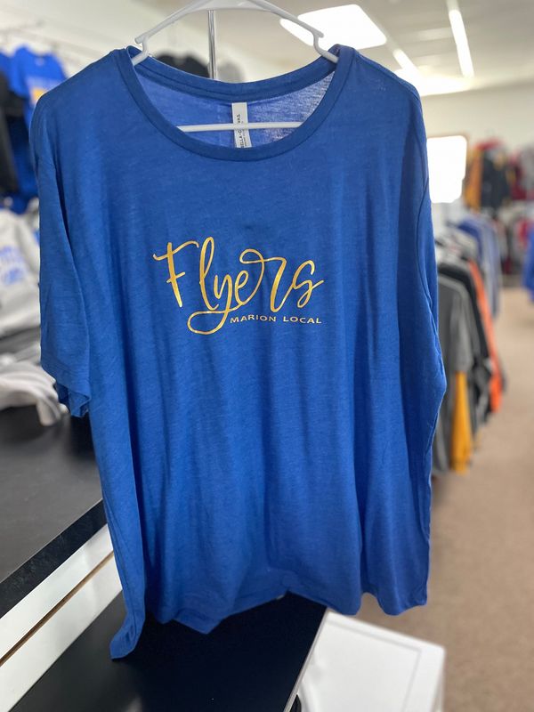 BELLA + CANVAS Women&#39;s Relaxed Fit Triblend Tee 6413 True Royal Triblend 2XL