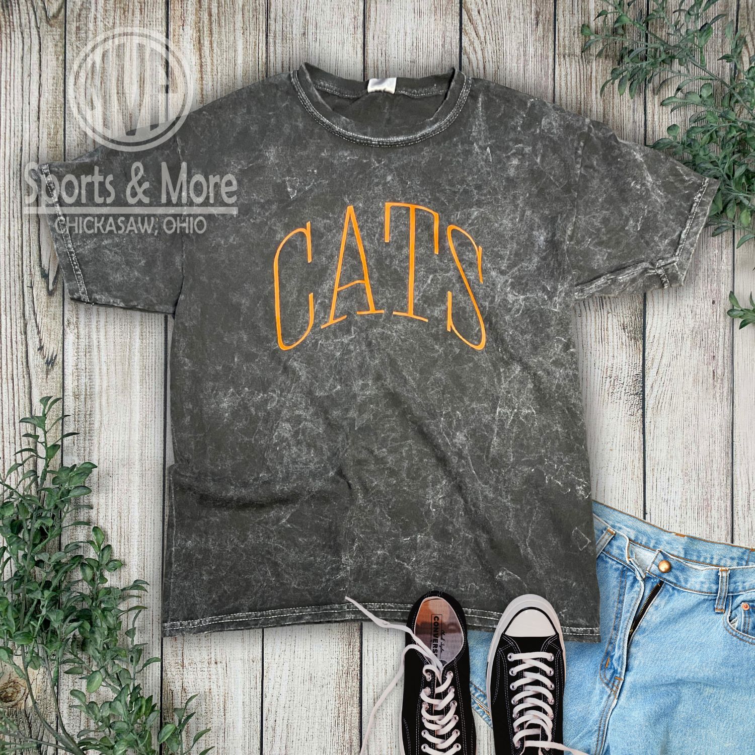 Youth Mineral Wash T-Shirt - Thin Arch - Cats - 1300Y