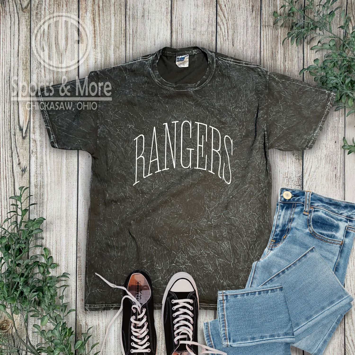 Unisex Mineral Wash T-Shirt - Thin Arch - NK - 1300