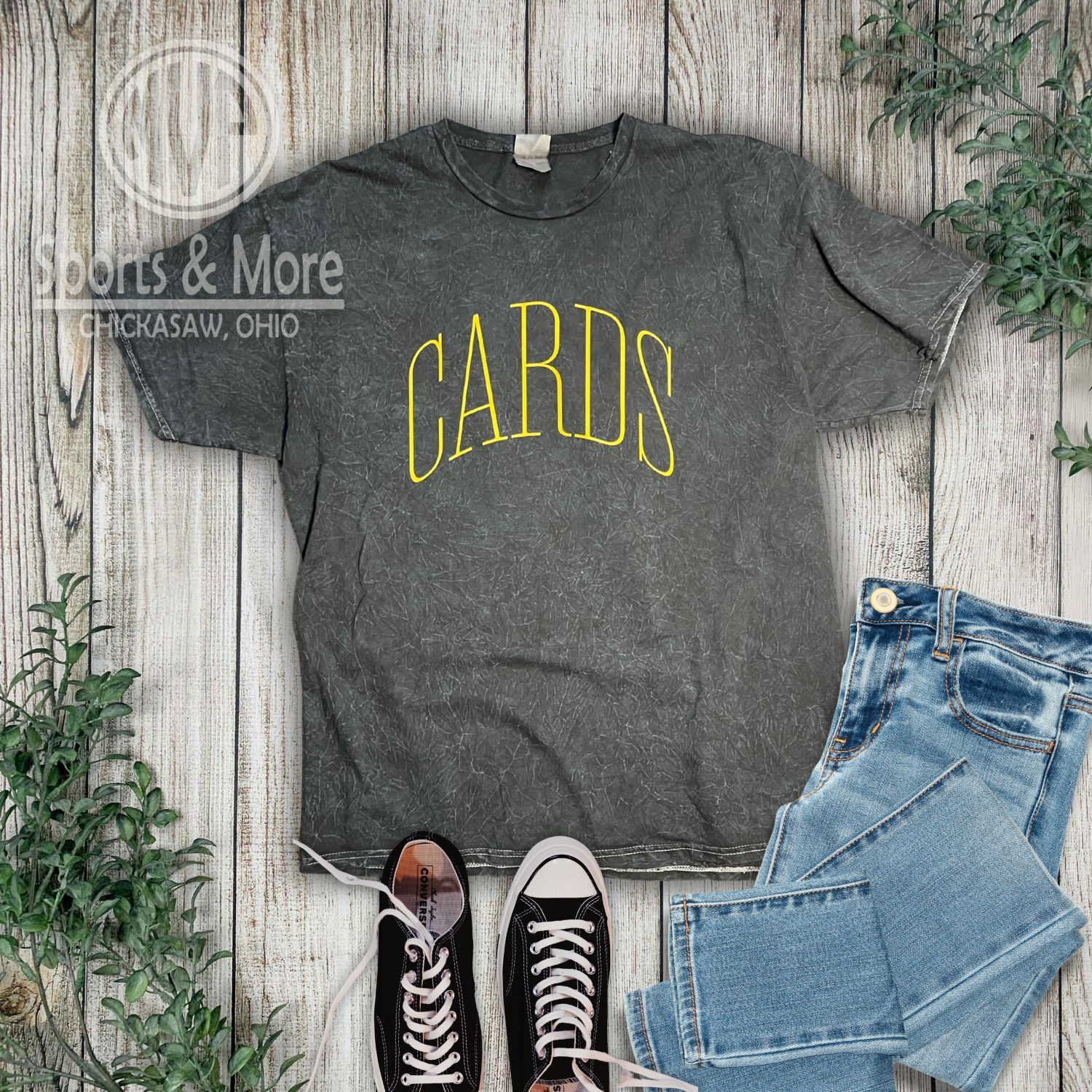 Unisex Mineral Wash T-Shirt - Thin Arch - NB - 1300