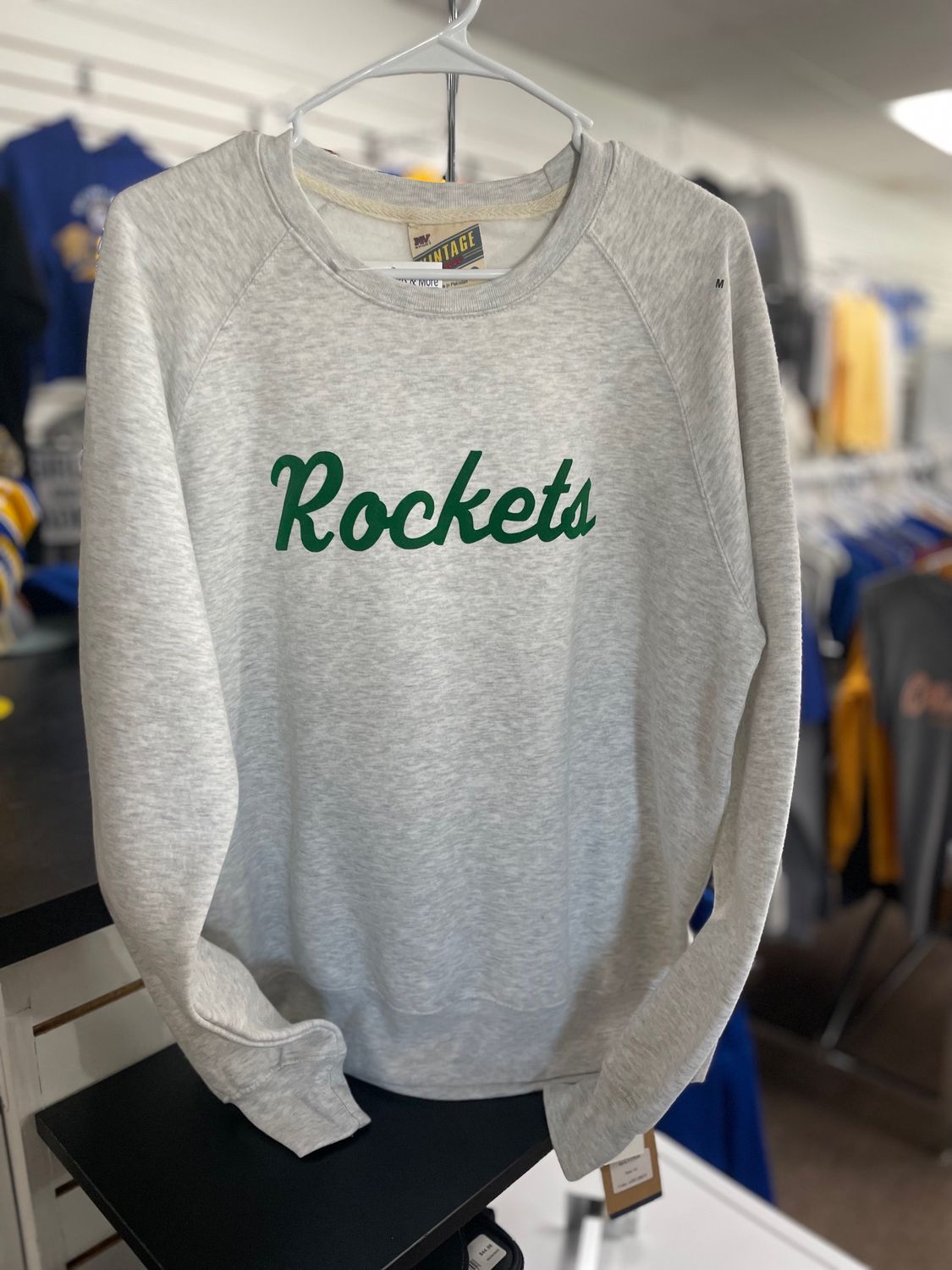 MV Sport Vintage Fleece Raglan Crewneck Sweatshirt 17116 M Atmosphere
