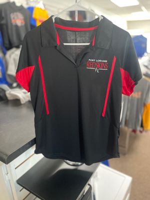 Holloway Ladies Avenger Polo BLACK/SCARLET L Holloway Ladies Avenger Polo BLACK/SCARLET L