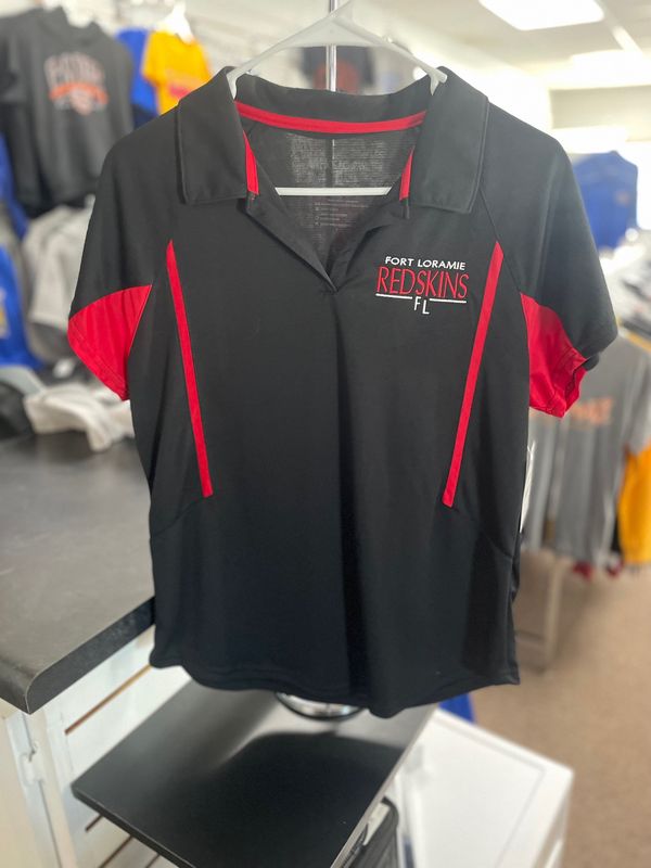 Holloway Ladies Avenger Polo BLACK/SCARLET L