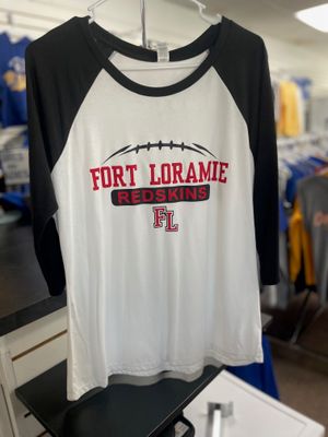 District Women's Perfect Tri 3/4-Sleeve Raglan. DM136L Black/ White L District Women's Perfect Tri 3/4-Sleeve Raglan. DM136L Black/ White L